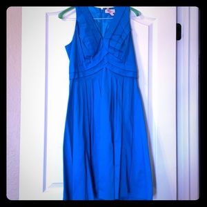 CK teal/bright blue midi fit and flare